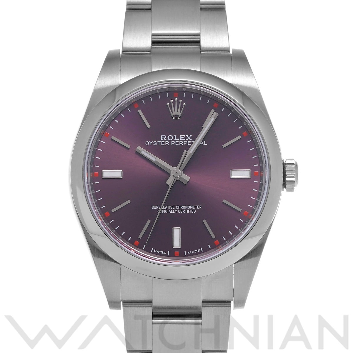 ロレックス オイスターパーペチュアル 39 114300 レッドグレープ メンズ 時計 【中古】【wristwatch】