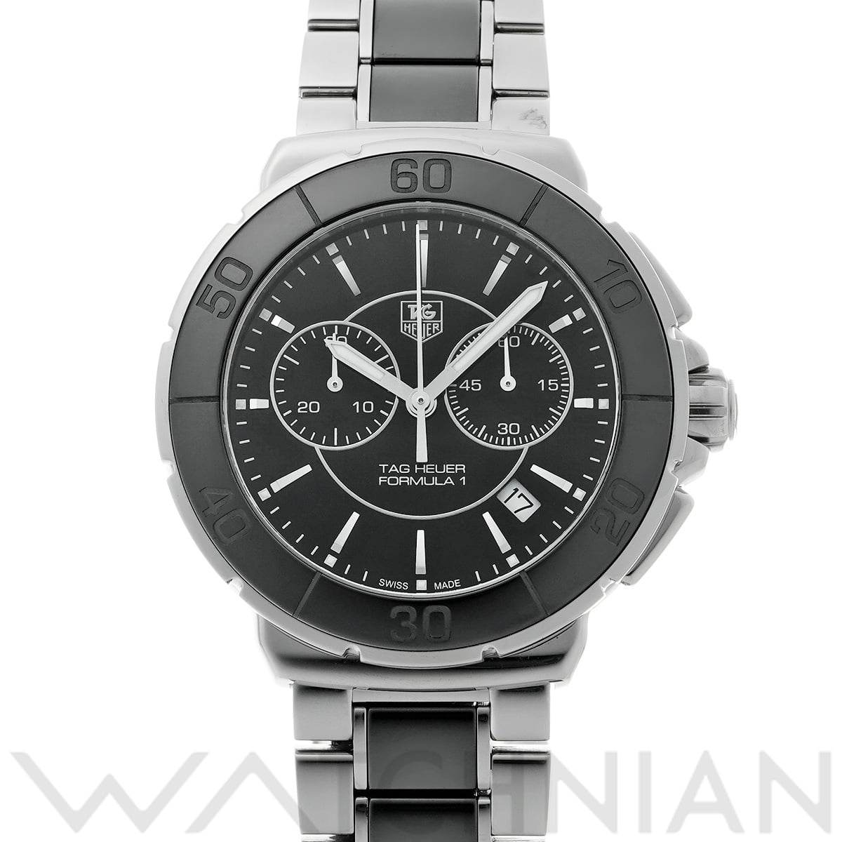 タグ ホイヤー フォーミュラ1 クォーツ クロノグラフ CAH1210.BA0862 ブラック メンズ 時計 【中古】【wristwatch】