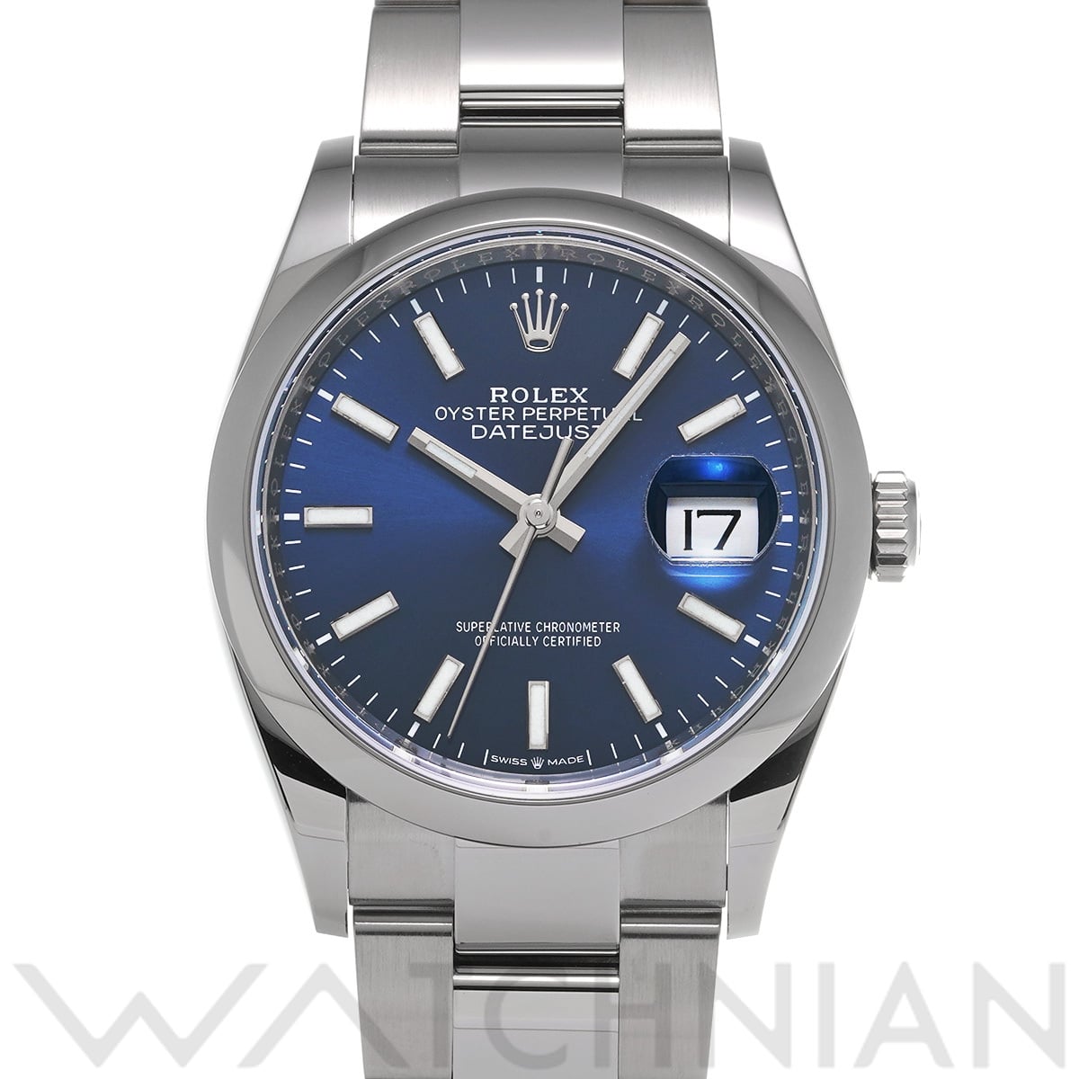 ロレックス デイトジャスト 36 126200 ブライトブルー メンズ 時計 【中古】【wristwatch】