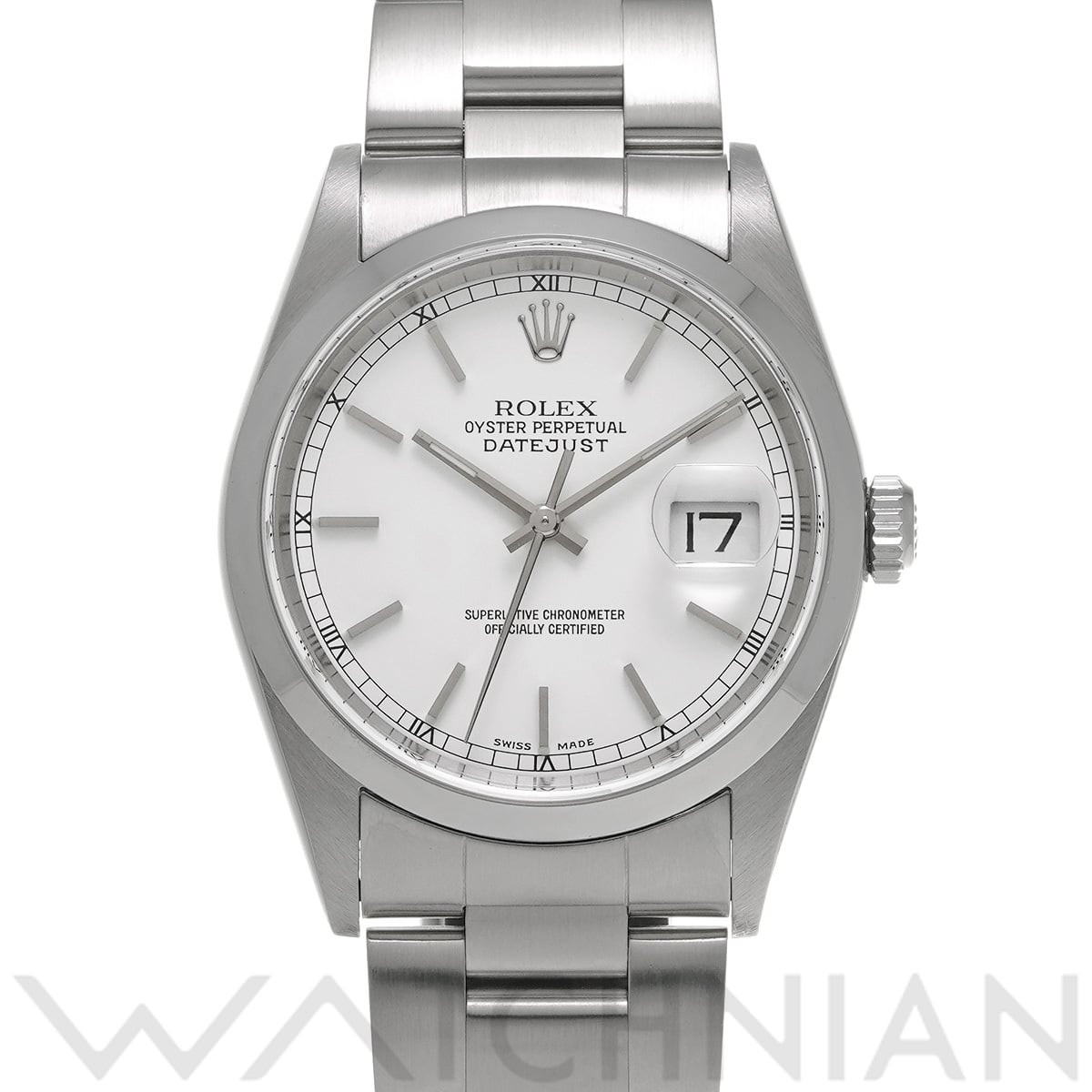 ロレックス デイトジャスト 16200 ホワイト メンズ 時計 【中古】【wristwatch】