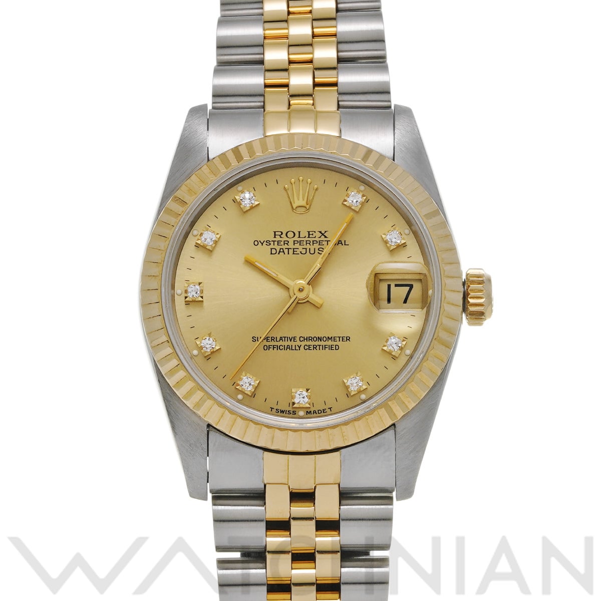 ロレックス デイトジャスト 68273G シャンパン/ダイヤモンド ユニセックス 時計 【中古】【wristwatch】