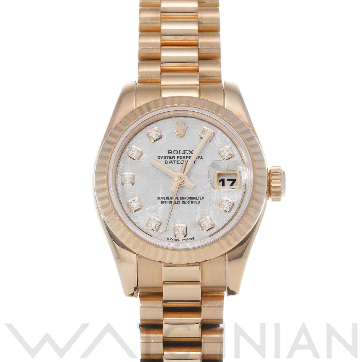 ロレックス デイトジャスト 179175G メテオライト/ダイヤモンド レディース 時計 【中古】【wristwatch】