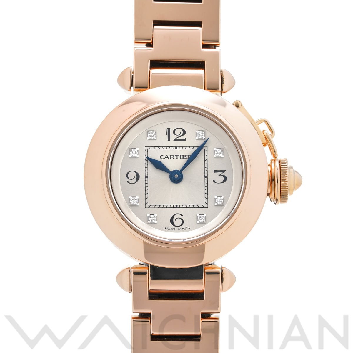 カルティエ ミスパシャ WJ124016 シルバー/ダイヤモンド レディース 時計 【中古】【wristwatch】