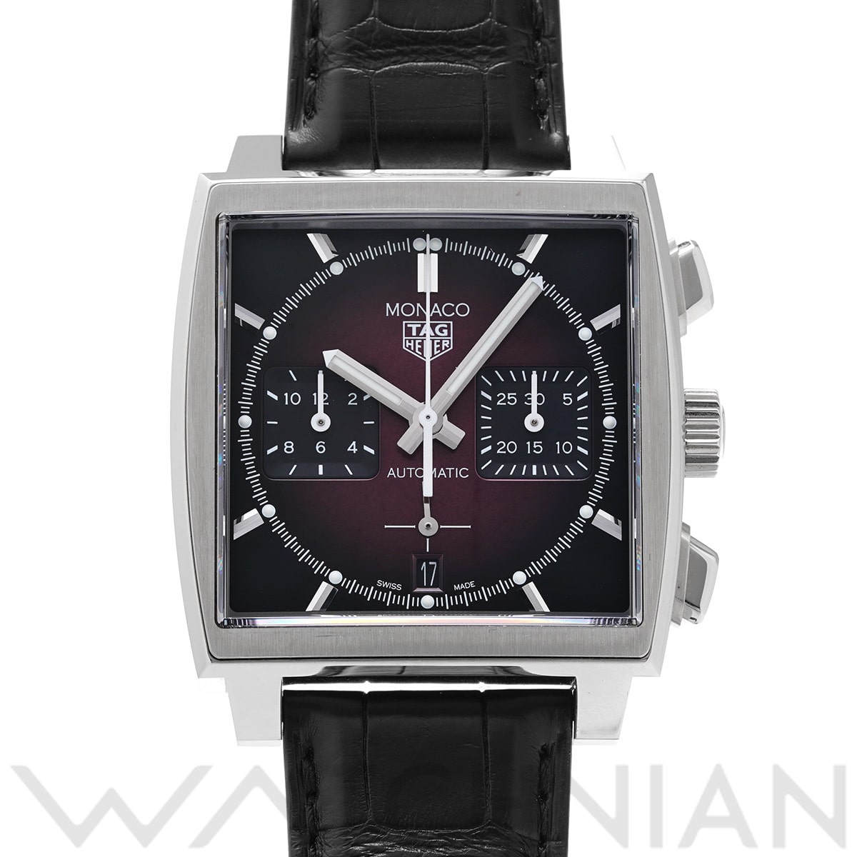 タグ ホイヤー モナコ キャリバーホイヤー02 クロノグラフ パープルダイヤル リミテッドエディション CBL2118.FC6518 パープル/ブラック メンズ 時計 【中古】【wristwatch】