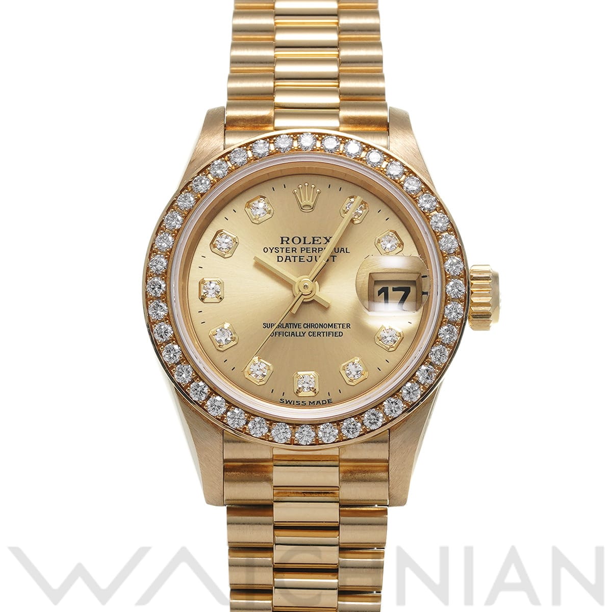 ロレックス デイトジャスト 69138G シャンパン/ダイヤモンド レディース 時計 【中古】【wristwatch】