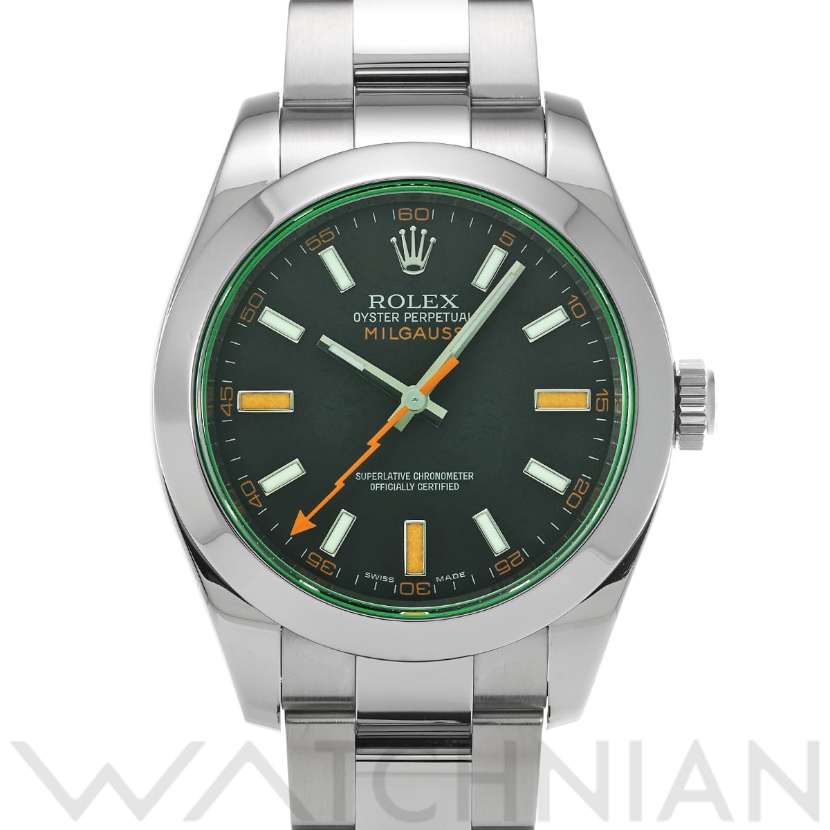 ロレックス ミルガウス 116400GV インテンスブラック メンズ 時計 【中古】【wristwatch】