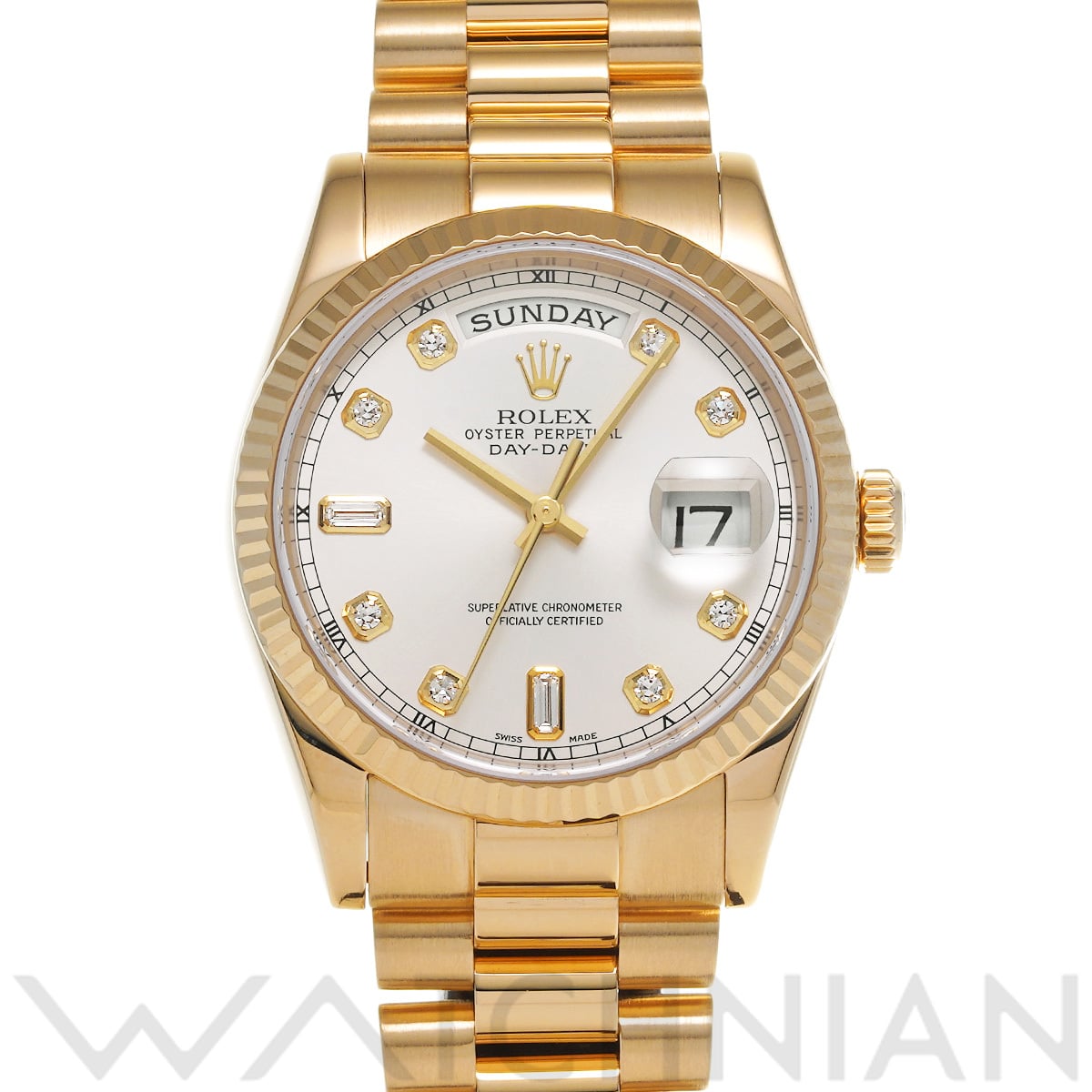 デイデイト 36 118238 ランダムシリアル グリーンジェイド/ダイヤモンド ロレックス ROLEX メンズ 【中古】: ブランド時計 ｜WATCHNIAN(ウォッチニアン)公式通販/旧一風騎士