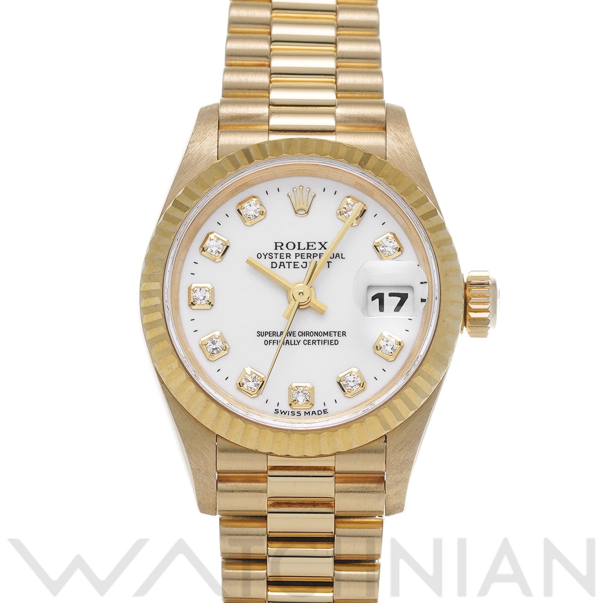 ロレックス デイトジャスト 26 69178G ホワイト/ダイヤモンド レディース 時計 【中古】【wristwatch】