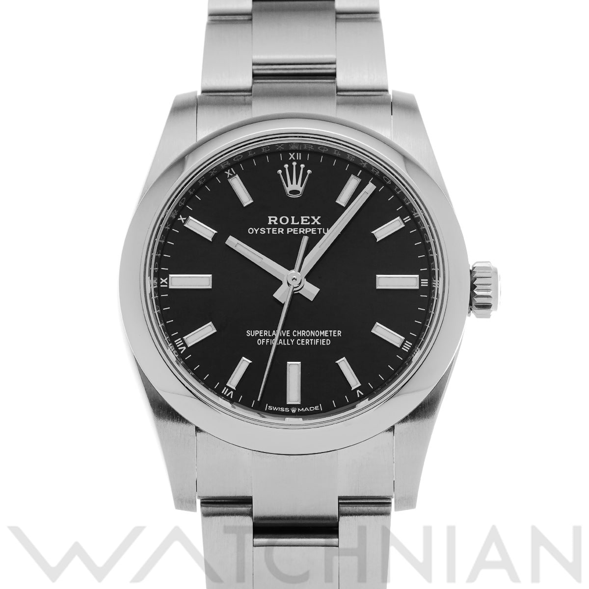 ロレックス オイスターパーペチュアル 34 124200 ブライトブラック ユニセックス 時計 【中古】【wristwatch】