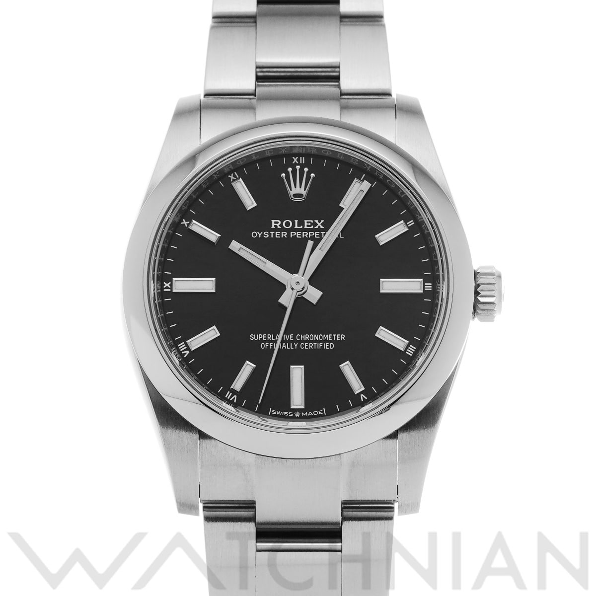 ロレックス オイスターパーペチュアル 34 124200 ブライトブラック ユニセックス 時計 【中古】【wristwatch】