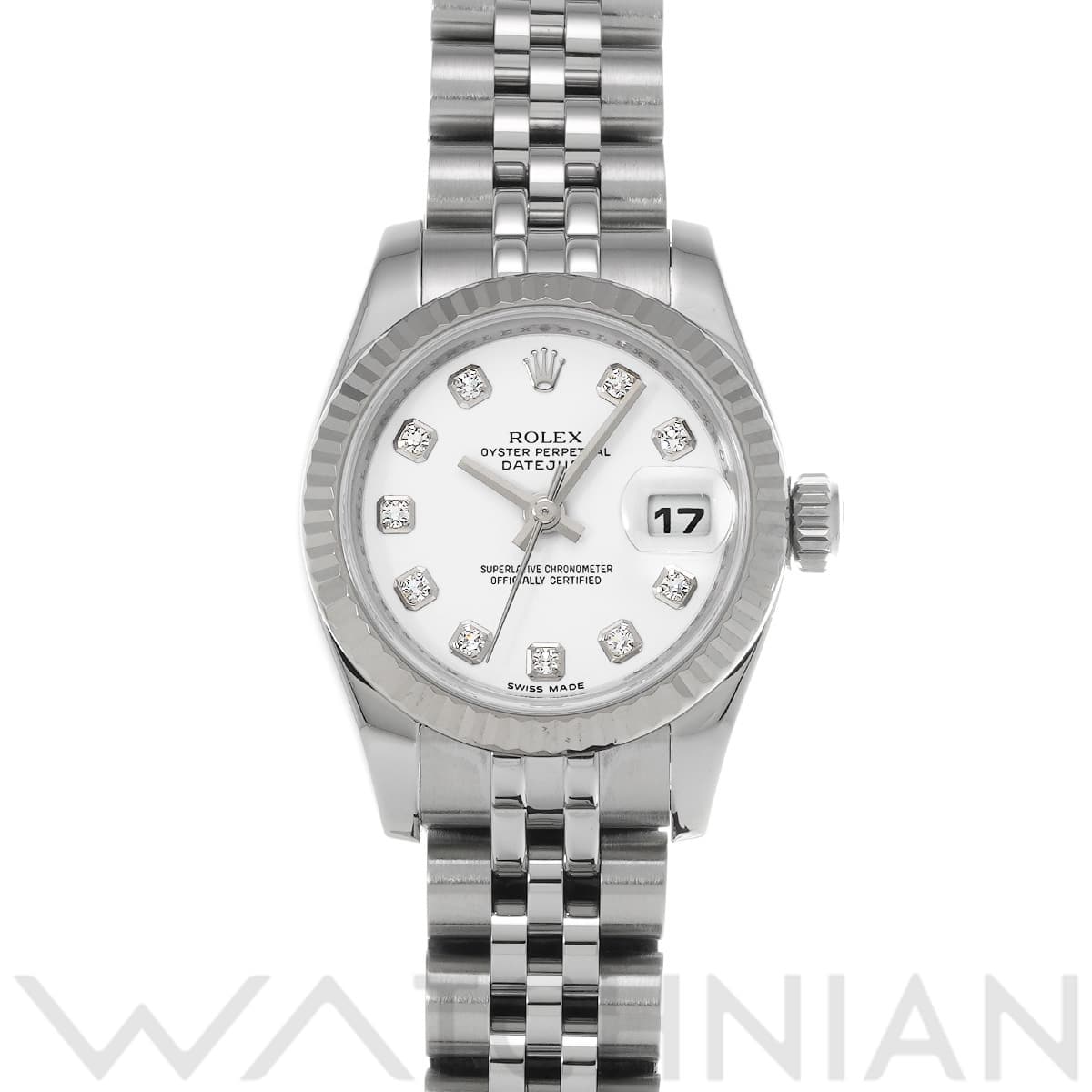 ロレックス レディ デイトジャスト 26 179174G ホワイト/ダイヤモンド レディース 時計 【中古】【wristwatch】