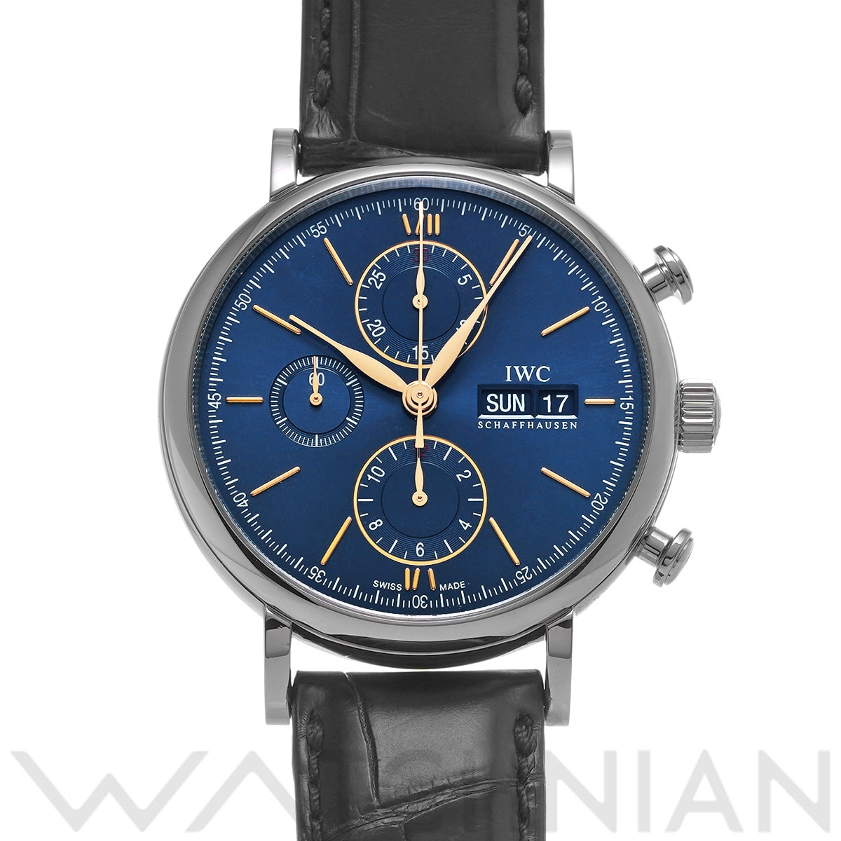 IWC ポートフィノ クロノグラフ IW391036 ブルー メンズ 時計 【中古】【wristwatch】