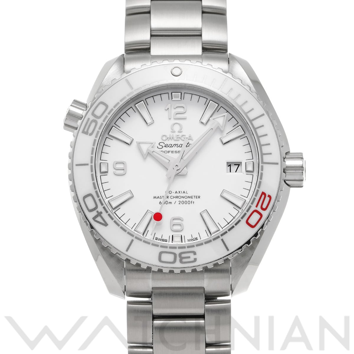 オメガ シーマスター プラネットオーシャン 600 コーアクシャル マスタークロノメーター 東京2020 522.33.40.20.04.001 ホワイト メンズ 時計 【中古】【wristwatch】