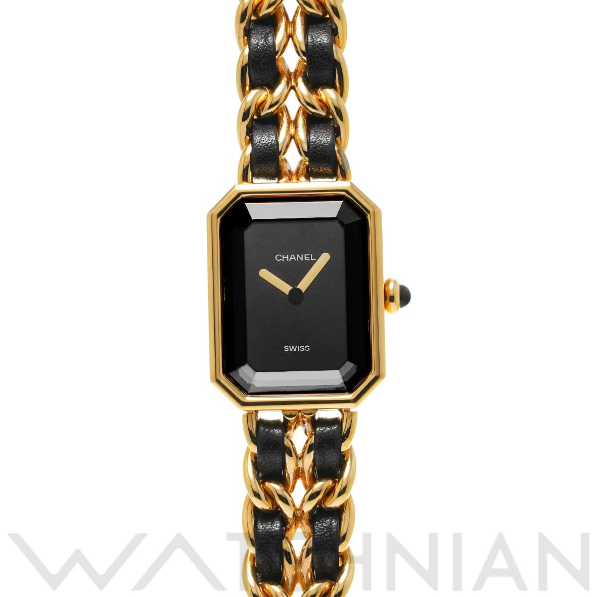 シャネル プルミエール M H0001 ブラック レディース 時計 【中古】【wristwatch】