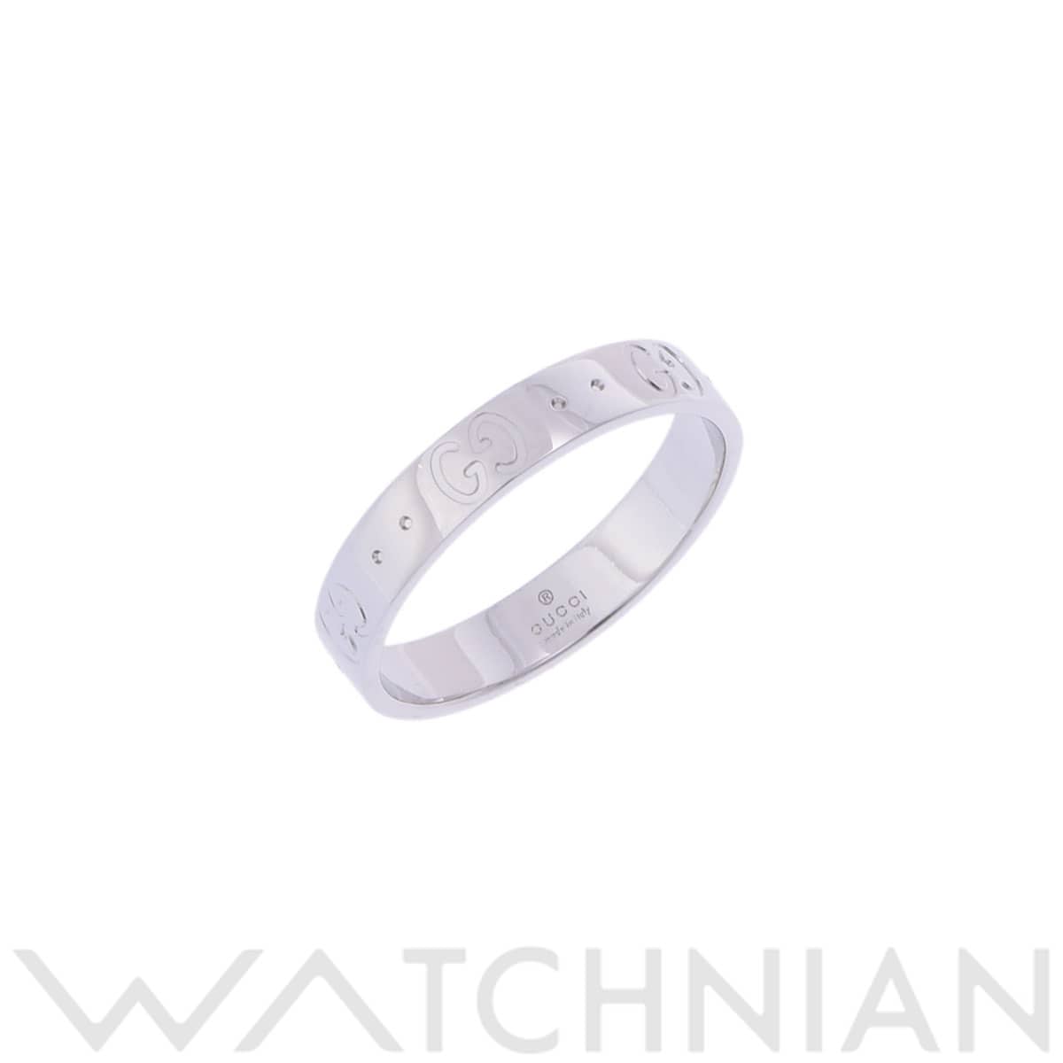 グッチ アイコンリング #19 シルバー K18ホワイトゴールド WG レディース ジュエリー 【中古】【jewelry】