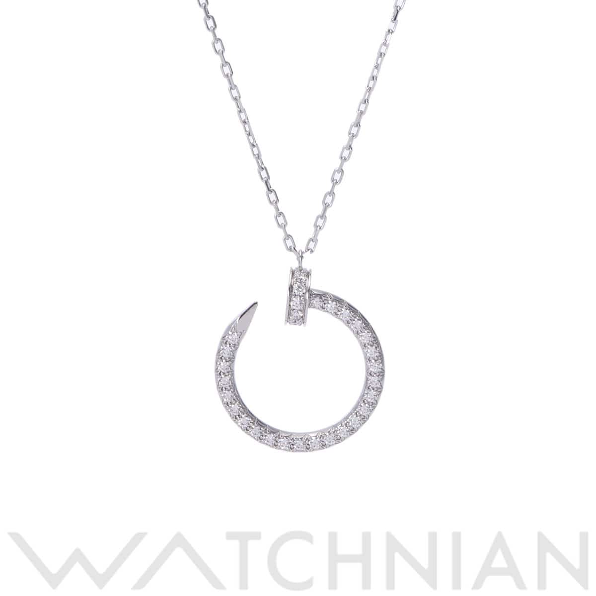 カルティエ ジュストアンクル ネックレス シルバー K18ホワイトゴールド WG レディース ジュエリー 【中古】【jewelry】