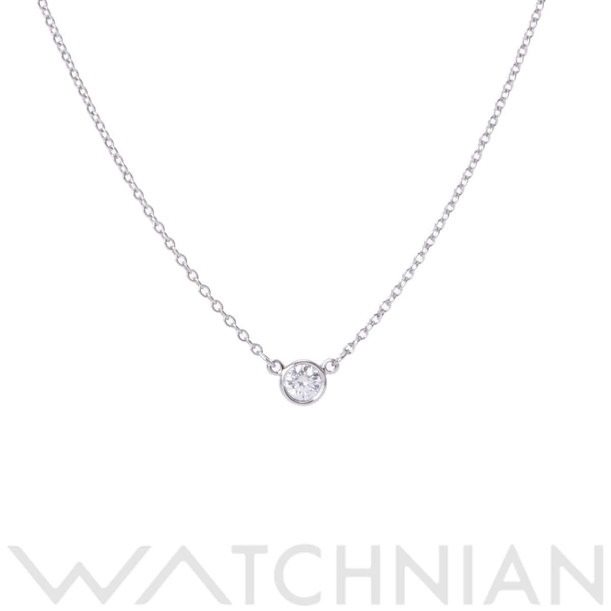 ティファニー バイザヤード ネックレス 1PD ホワイト Pt950プラチナ レディース ジュエリー 【中古】【jewelry】