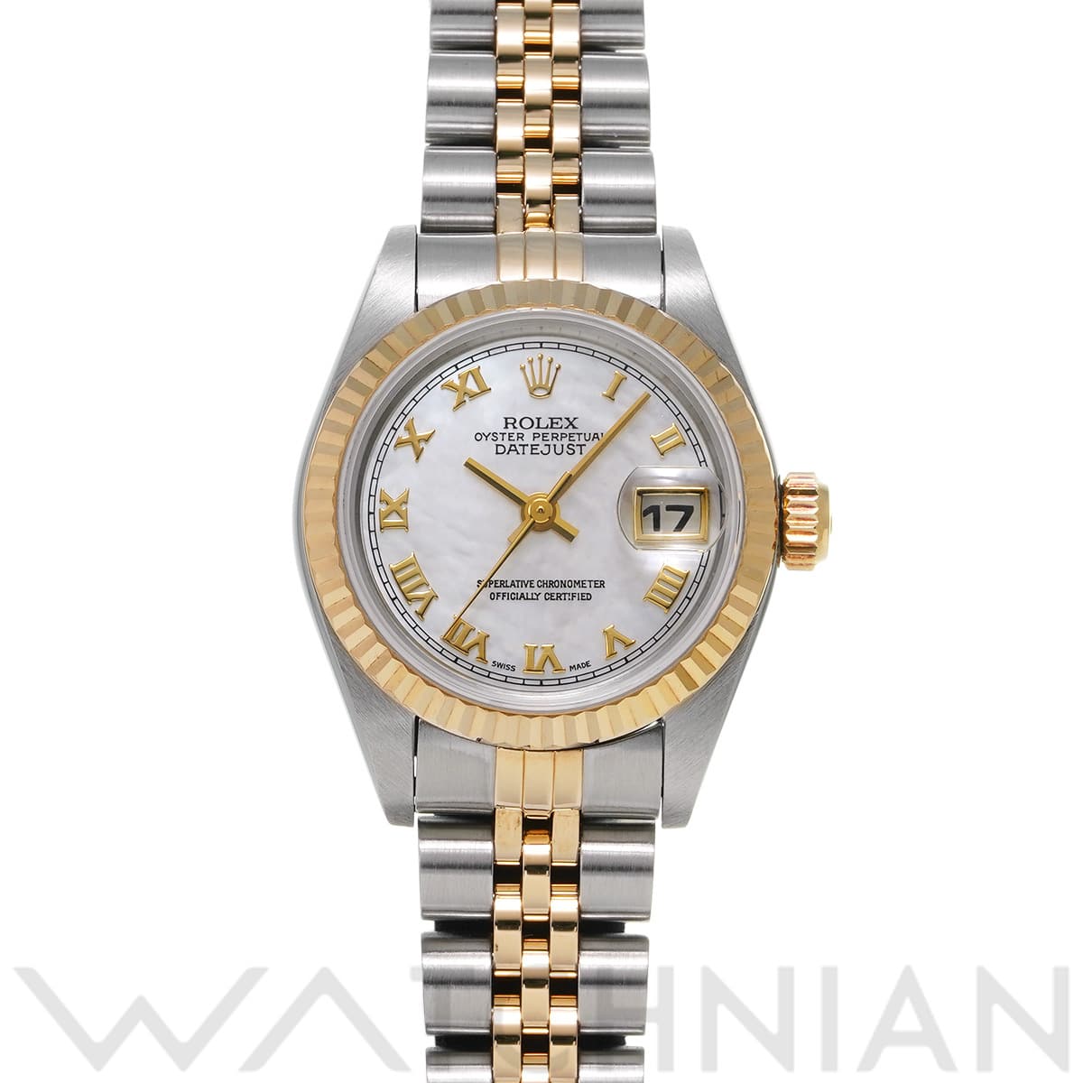 ロレックス デイトジャスト 69173NR ホワイトシェル レディース 時計 【中古】【wristwatch】