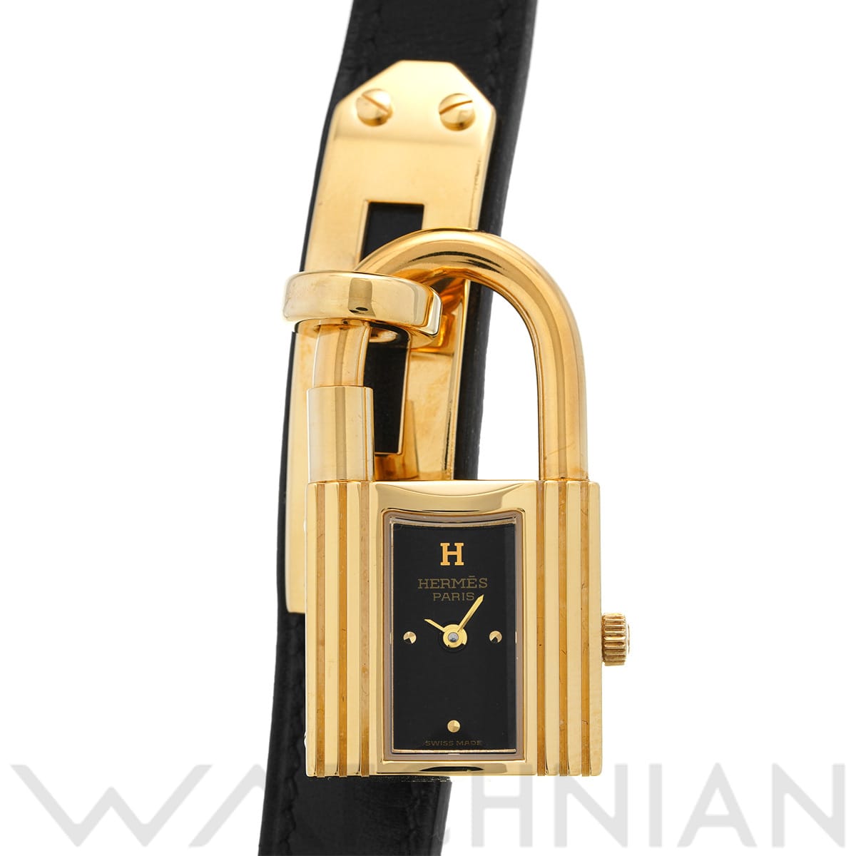 エルメス ケリーウォッチ KE1.201 ブラック レディース 時計 【中古】【wristwatch】