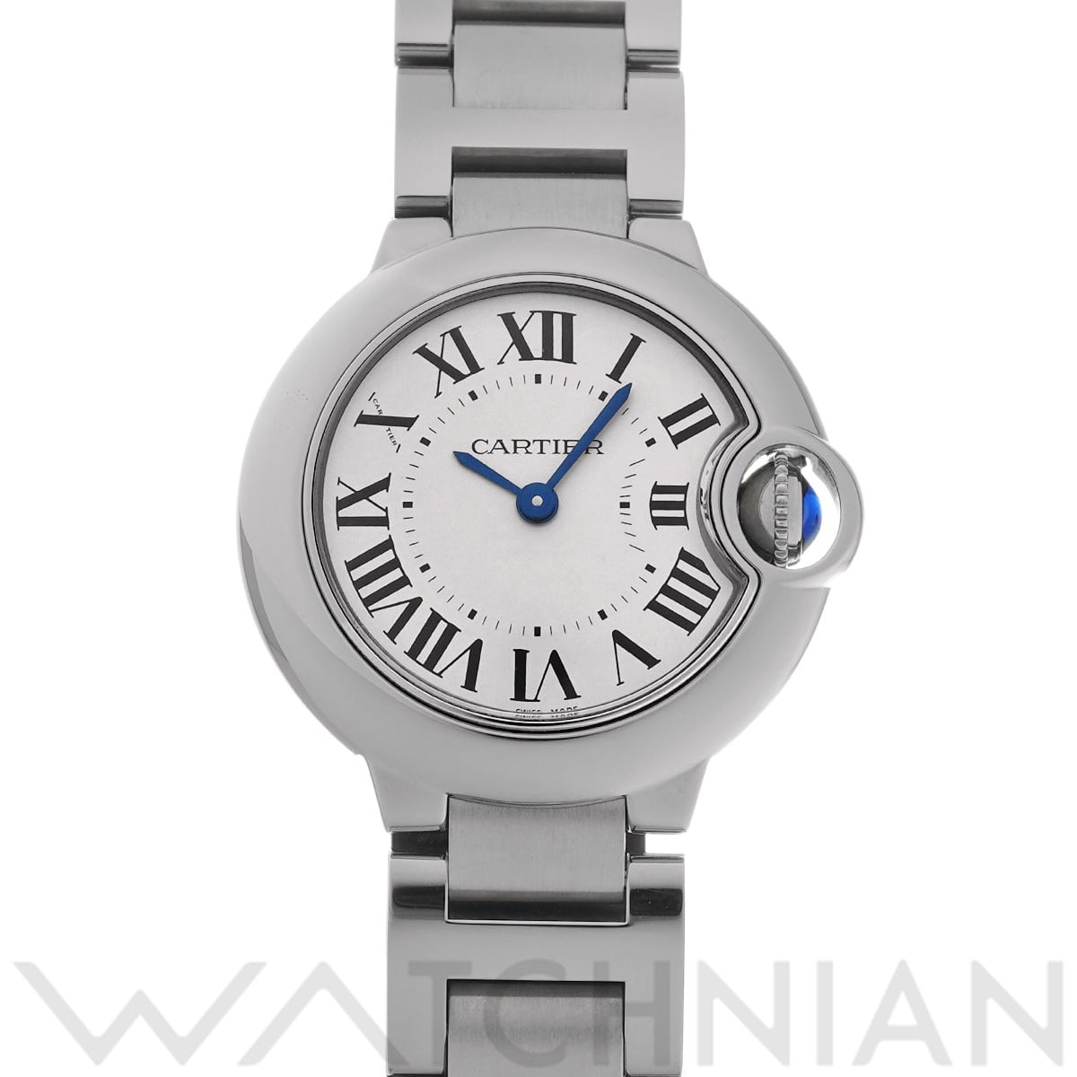 カルティエ バロンブルー ドゥ カルティエ 28mm W69010Z4 シルバー レディース 時計 【中古】【wristwatch】