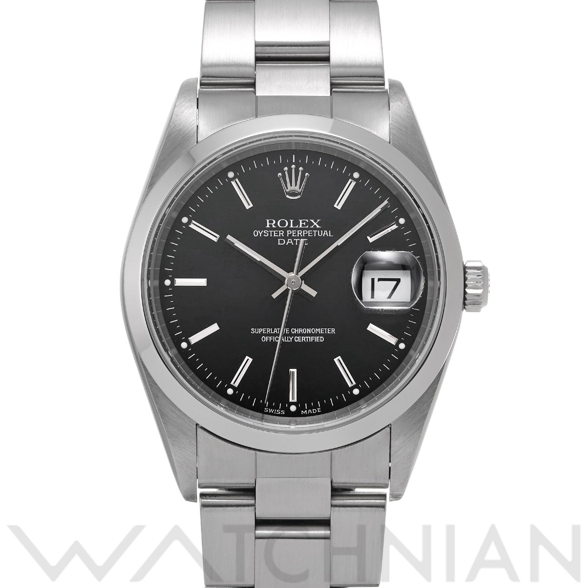 ロレックス オイスターパーペチュアル デイト 15200 ブラック メンズ 時計 【中古】【wristwatch】