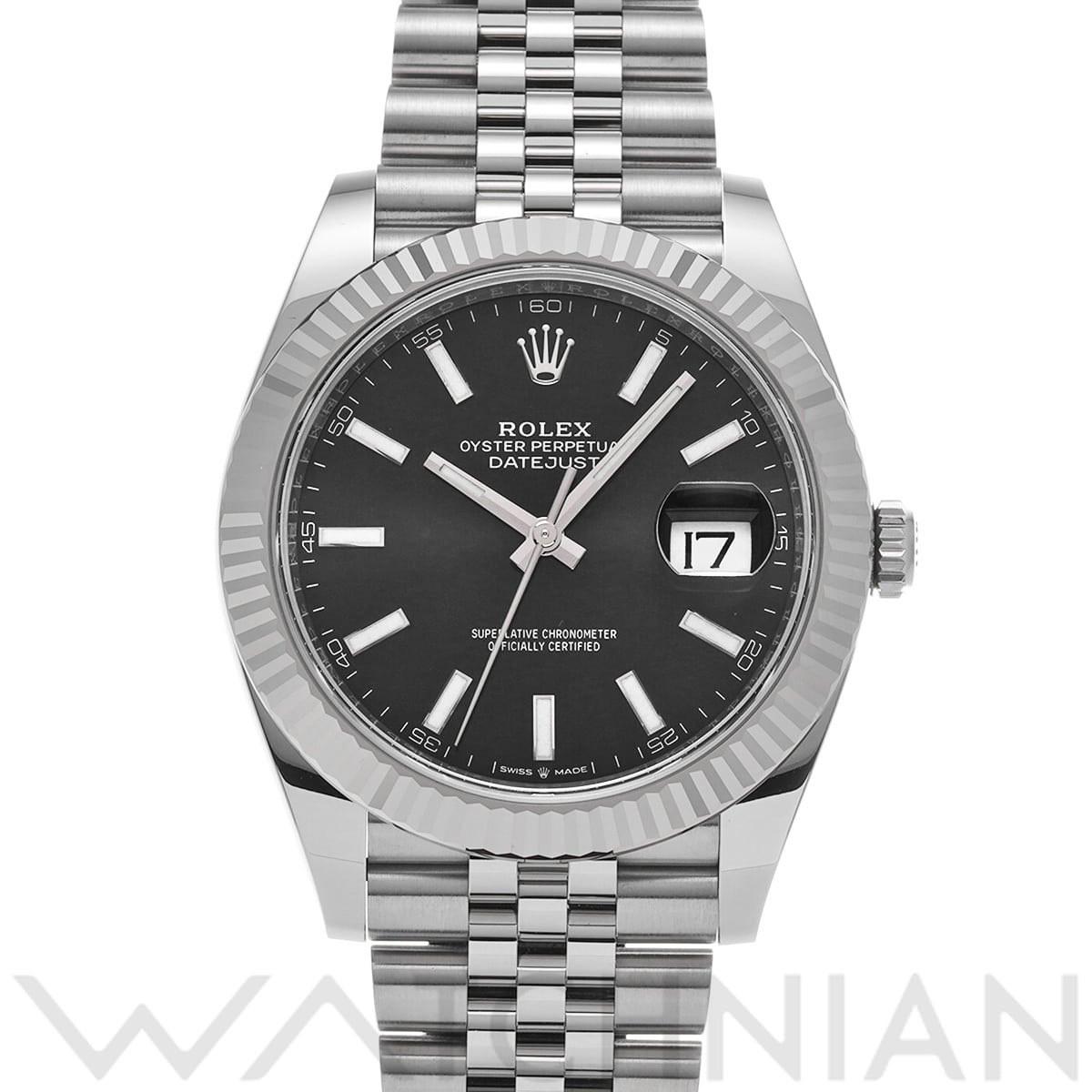 ロレックス デイトジャスト 41 126334 ブライトブラック メンズ 時計 【中古】【wristwatch】