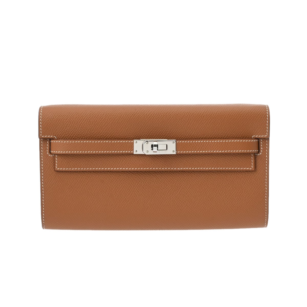 エルメス ケリーウォレット ロング トゥーゴー ゴールド/パラジウム金具 ヴォーエプソン レディース 財布 【中古】【purse】