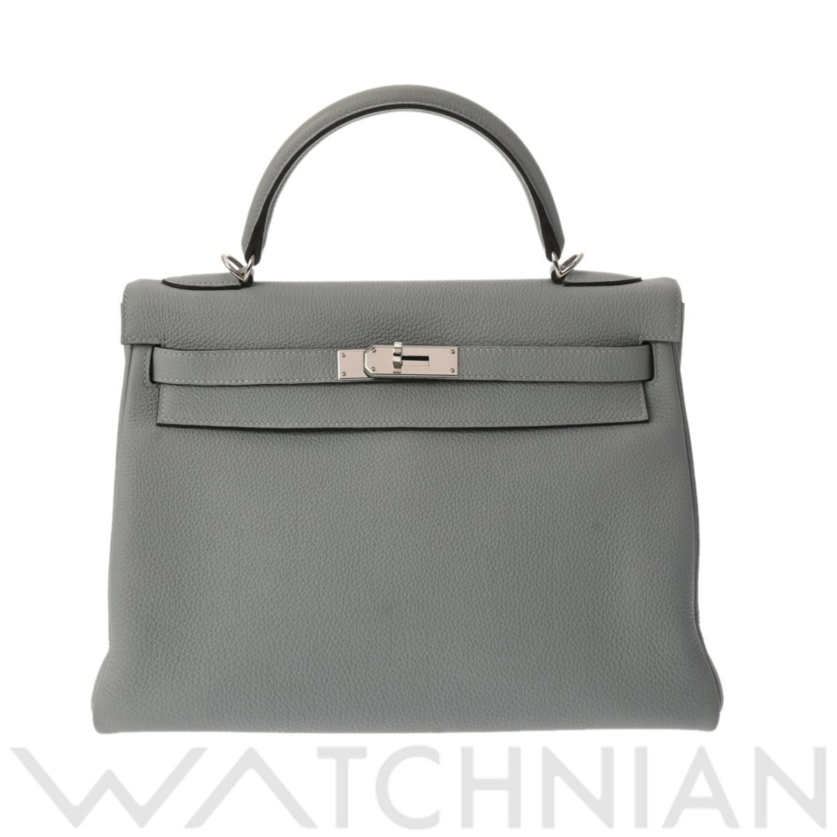 エルメス ケリー 32 内縫い ブルーグラシエ/パラジウム金具 トゴ レディース バッグ 【中古】【bag】