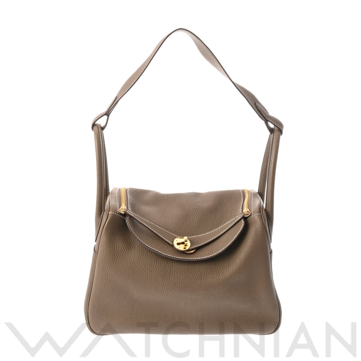 エルメス リンディ 30 エトゥープ/ゴールド金具 トリヨンクレマンス レディース バッグ 【中古】【bag】