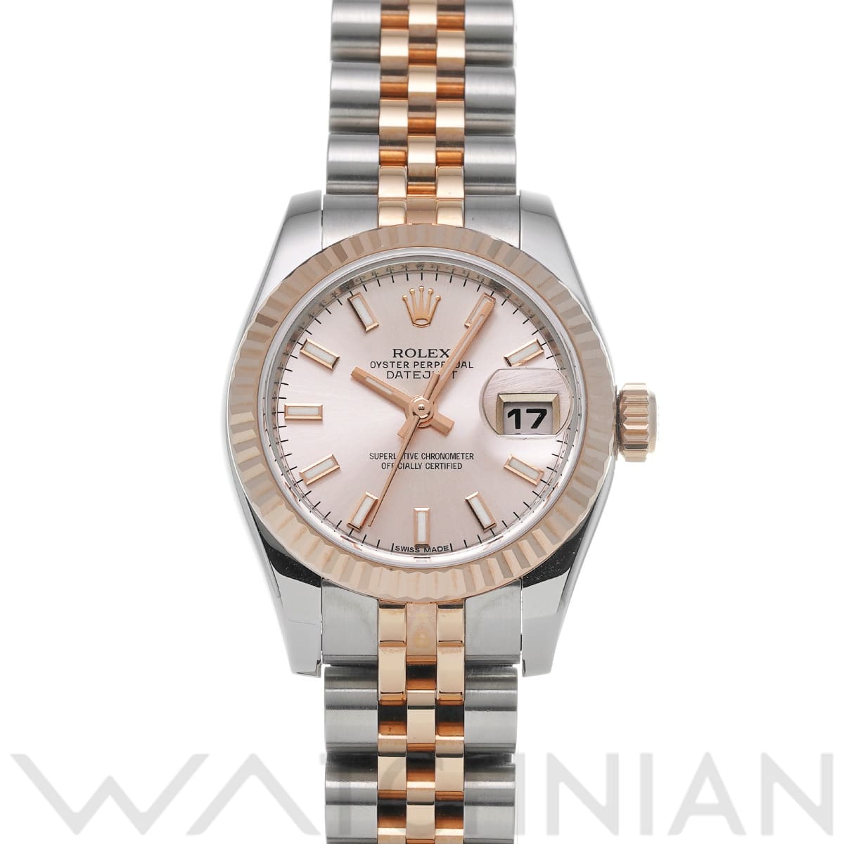 ロレックス デイトジャスト 26 179171 ピンク レディース 時計 【中古】【wristwatch】