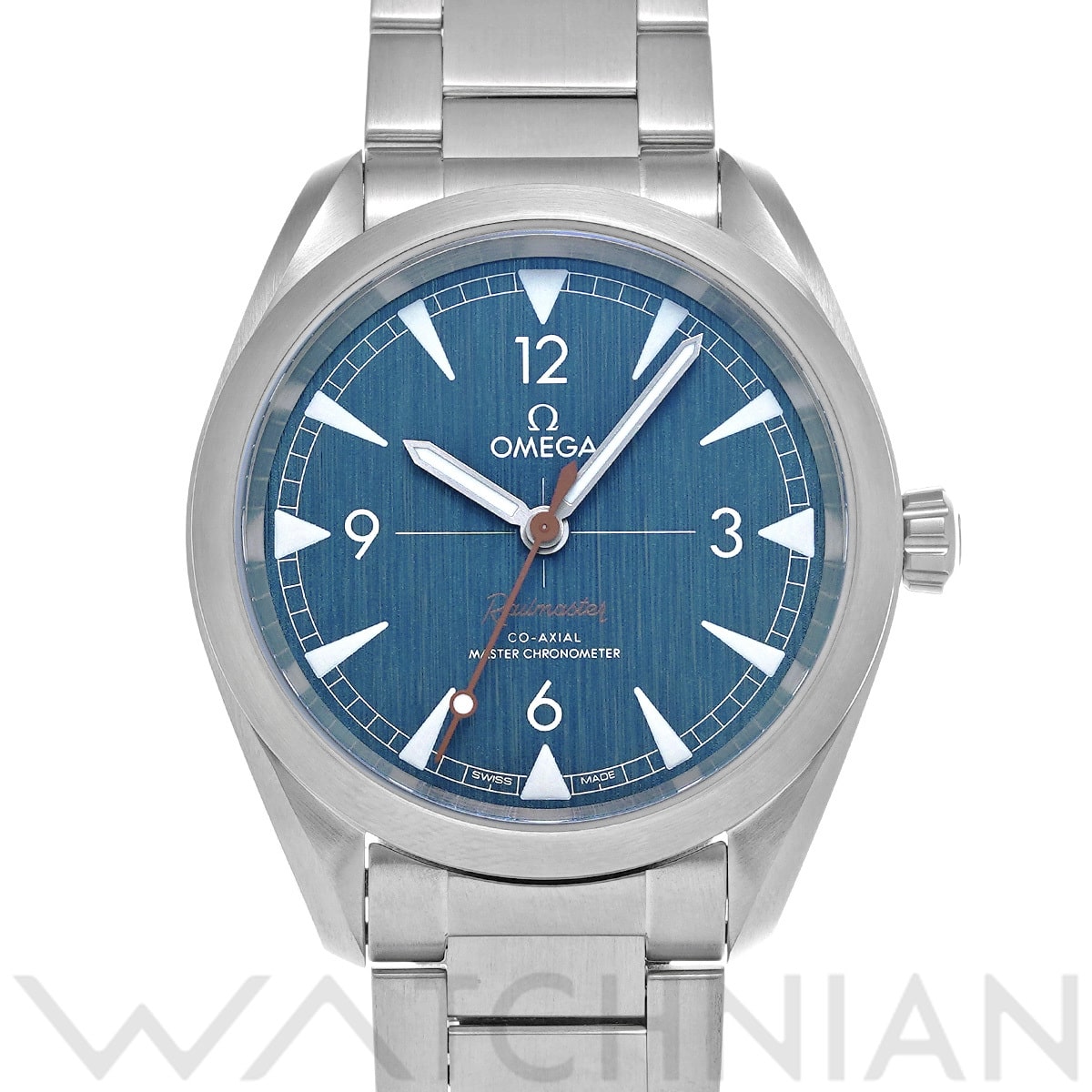 オメガ シーマスター レイルマスター コーアクシャル マスタークロノメーター 220.10.40.20.03.001 ブルー メンズ 時計 【中古】【wristwatch】