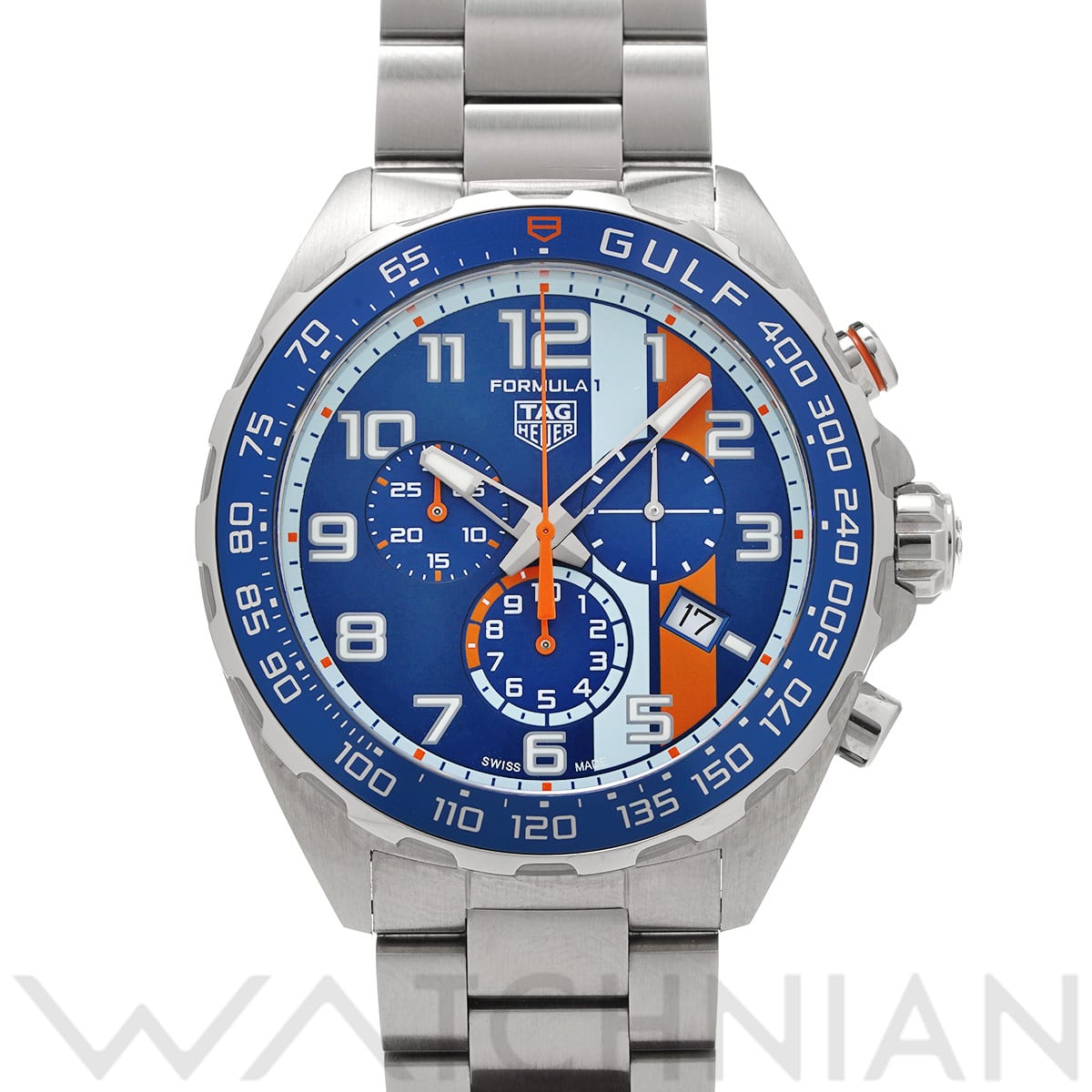 タグ ホイヤー フォーミュラ1 クロノグラフ ガルフ CAZ101AT.BA0842 ブルー メンズ 時計 【中古】【wristwatch】