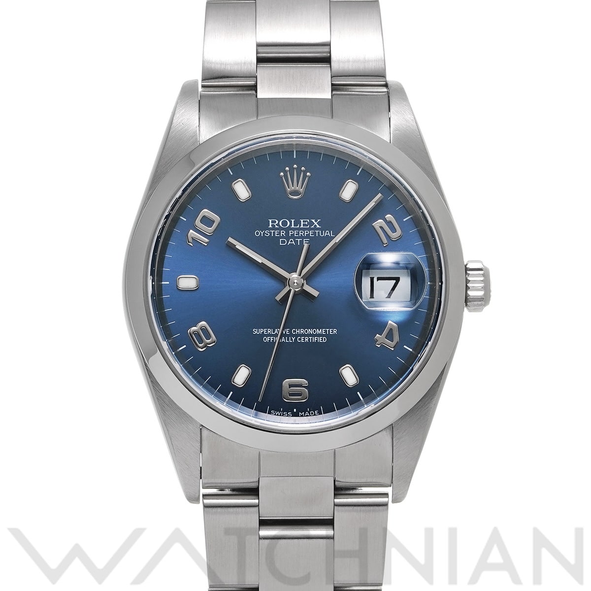 ロレックス オイスターパーペチュアル デイト 15200 ブルー メンズ 時計 【中古】【wristwatch】