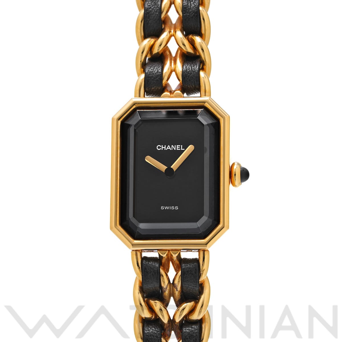 シャネル プルミエール M H0001 ブラック レディース 時計 【中古】【wristwatch】