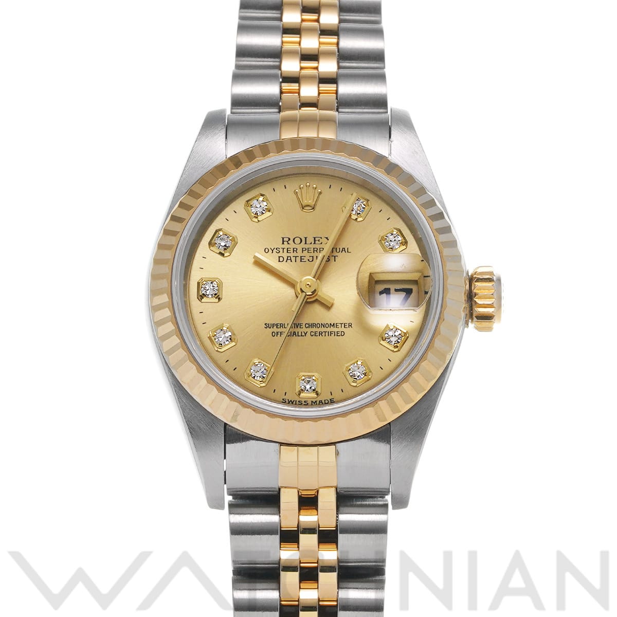 ロレックス デイトジャスト 69173G シャンパン/ダイヤモンド レディース 時計 【中古】【wristwatch】