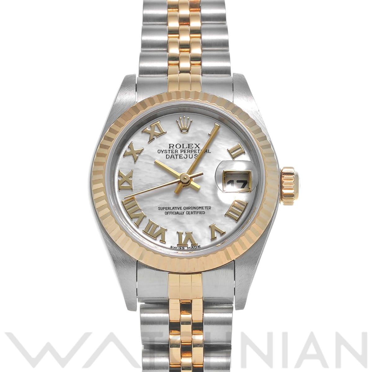 ロレックス デイトジャスト 79173NR ホワイトシェル レディース 時計 【中古】【wristwatch】