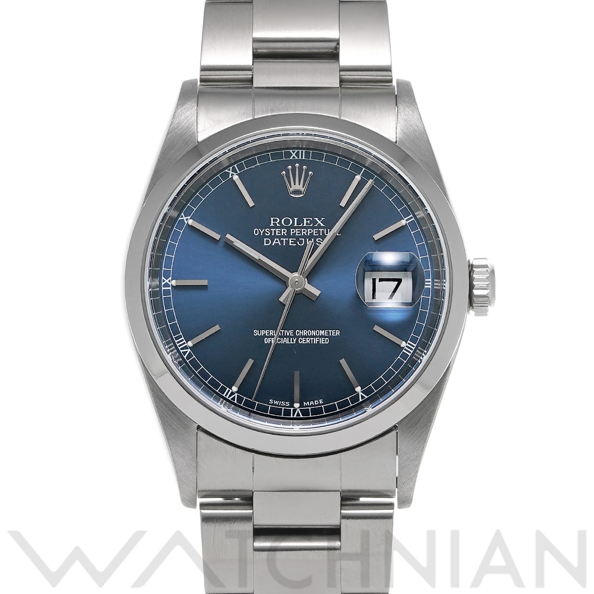 ロレックス デイトジャスト 16200 ブルー メンズ 時計 【中古】【wristwatch】