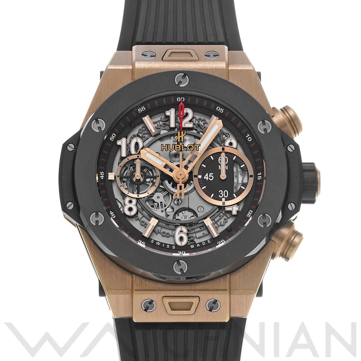 ウブロ ビッグバン ウニコ キングゴールド セラミック 411.OM.1180.RX スケルトン メンズ 時計 【中古】【wristwatch】