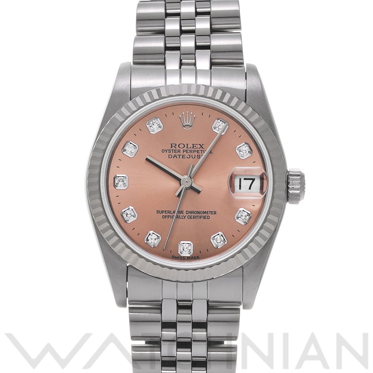 ロレックス デイトジャスト 68274G ピンク/ダイヤモンド ユニセックス 時計 【中古】【wristwatch】