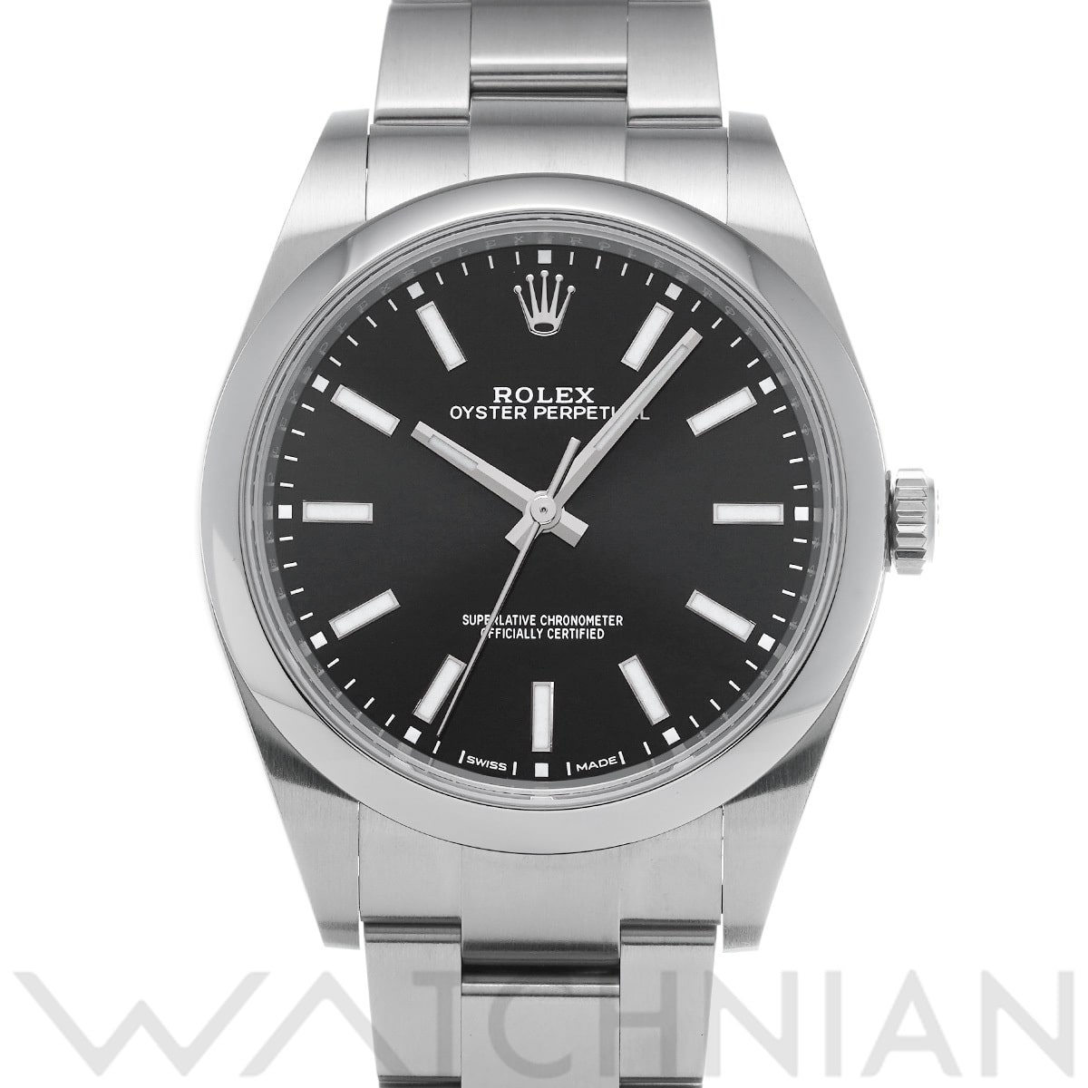 ロレックス オイスターパーペチュアル 39 114300 ブラック メンズ 時計 【中古】【wristwatch】