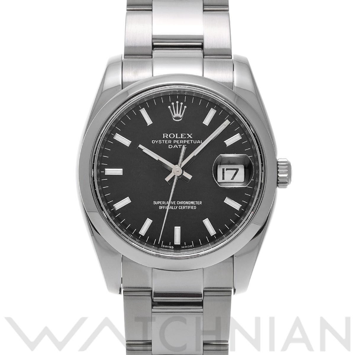 ロレックス オイスターパーペチュアル デイト 34 115200 ブラック メンズ 時計 【中古】【wristwatch】