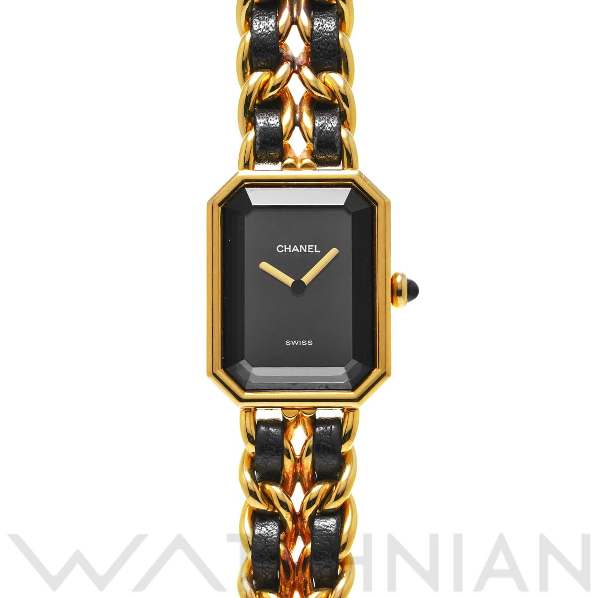 シャネル プルミエール M H0001 ブラック レディース 時計 【中古】【wristwatch】