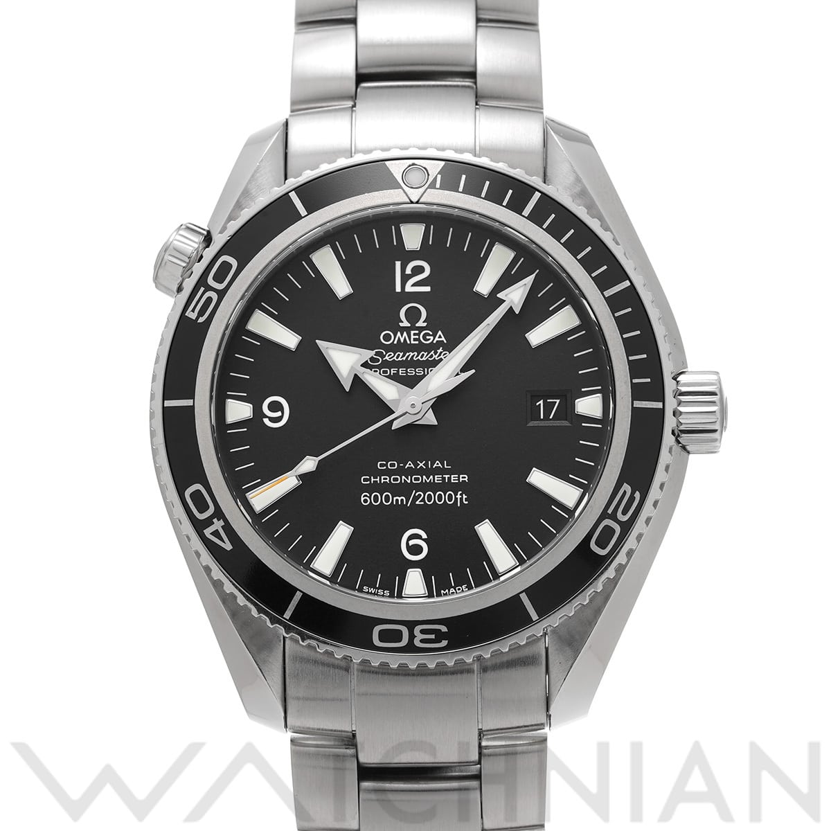 オメガ シーマスター プラネットオーシャン 600 コーアクシャル 2201.50 ブラック メンズ 時計 【中古】【wristwatch】