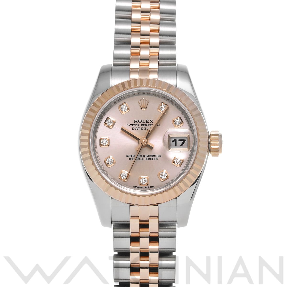 ロレックス デイトジャスト 179171G ピンク/ダイヤモンド レディース 時計 【中古】【wristwatch】