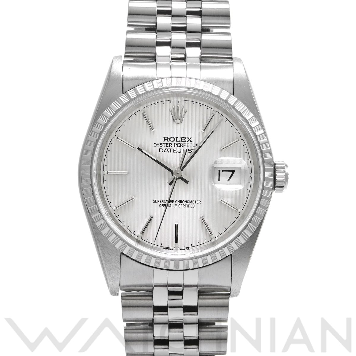 ロレックス デイトジャスト 16220 シルバータペストリー メンズ 時計 【中古】【wristwatch】