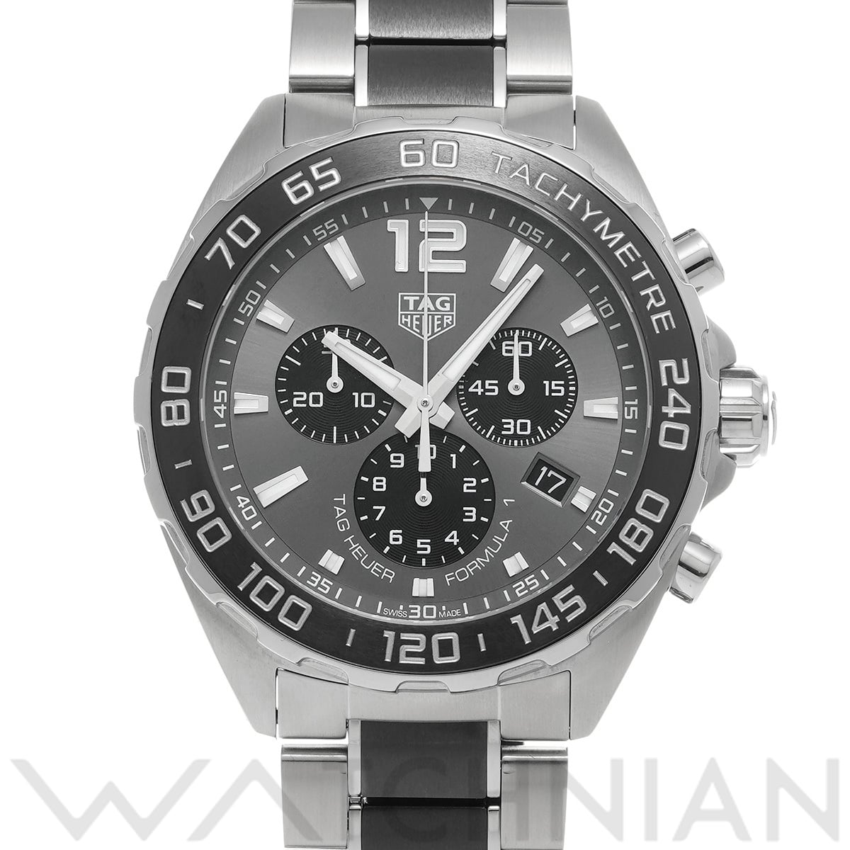 タグ ホイヤー フォーミュラ1 クォーツ クロノグラフ CAZ1011.BA0843 グレー/ブラック メンズ 時計 【中古】【wristwatch】