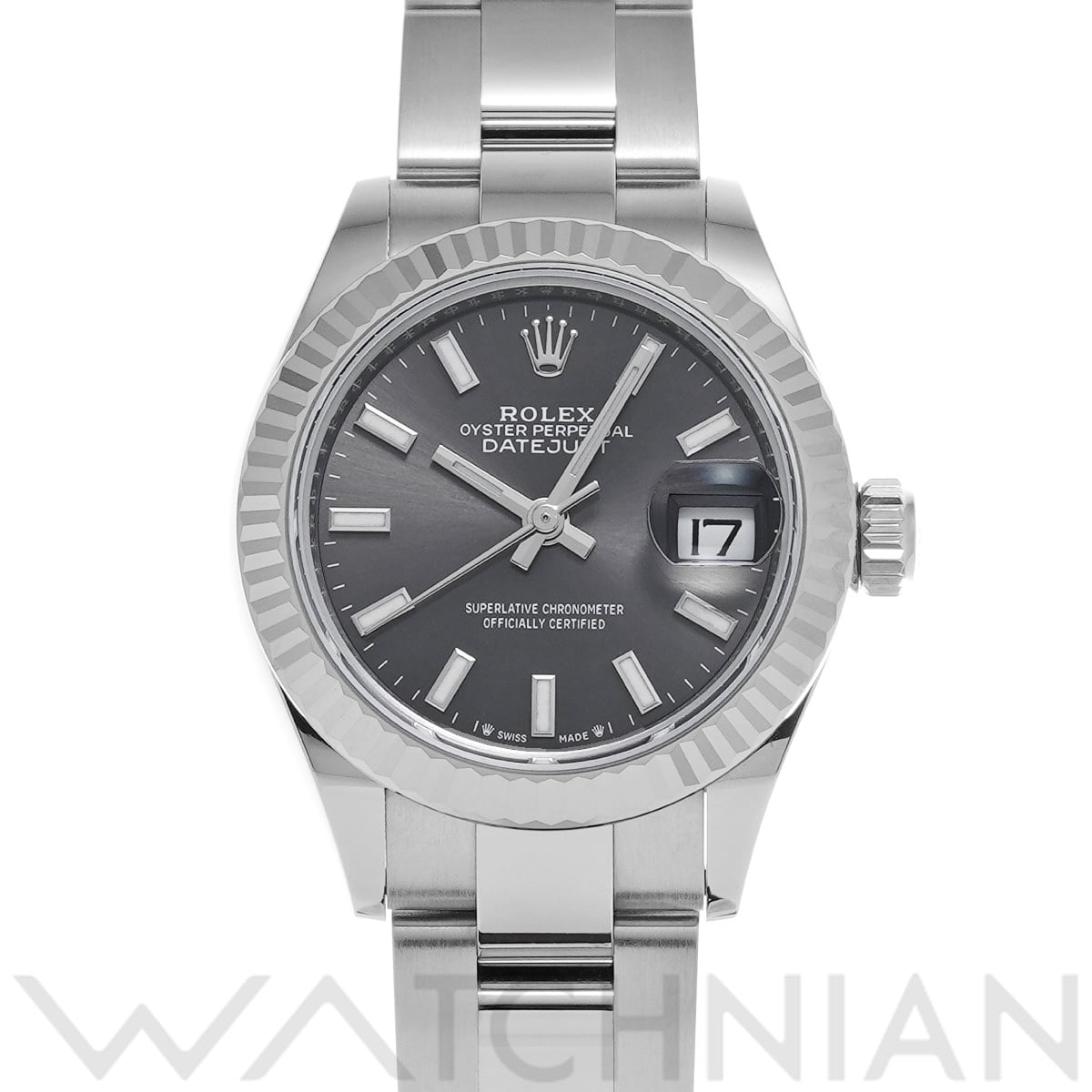 ロレックス レディ デイトジャスト 28 279174 ダークグレー レディース 時計 【中古】【wristwatch】