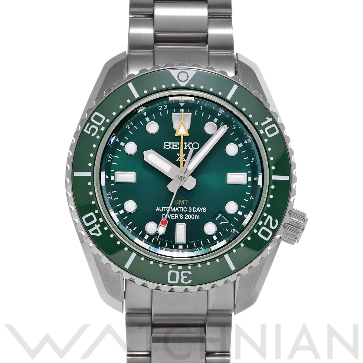 セイコー プロスペックス ダイバースキューバ 1968 メカニカルダイバーズ 現代デザイン GMT SBEJ009 グリーン メンズ 時計 【中古】【wristwatch】