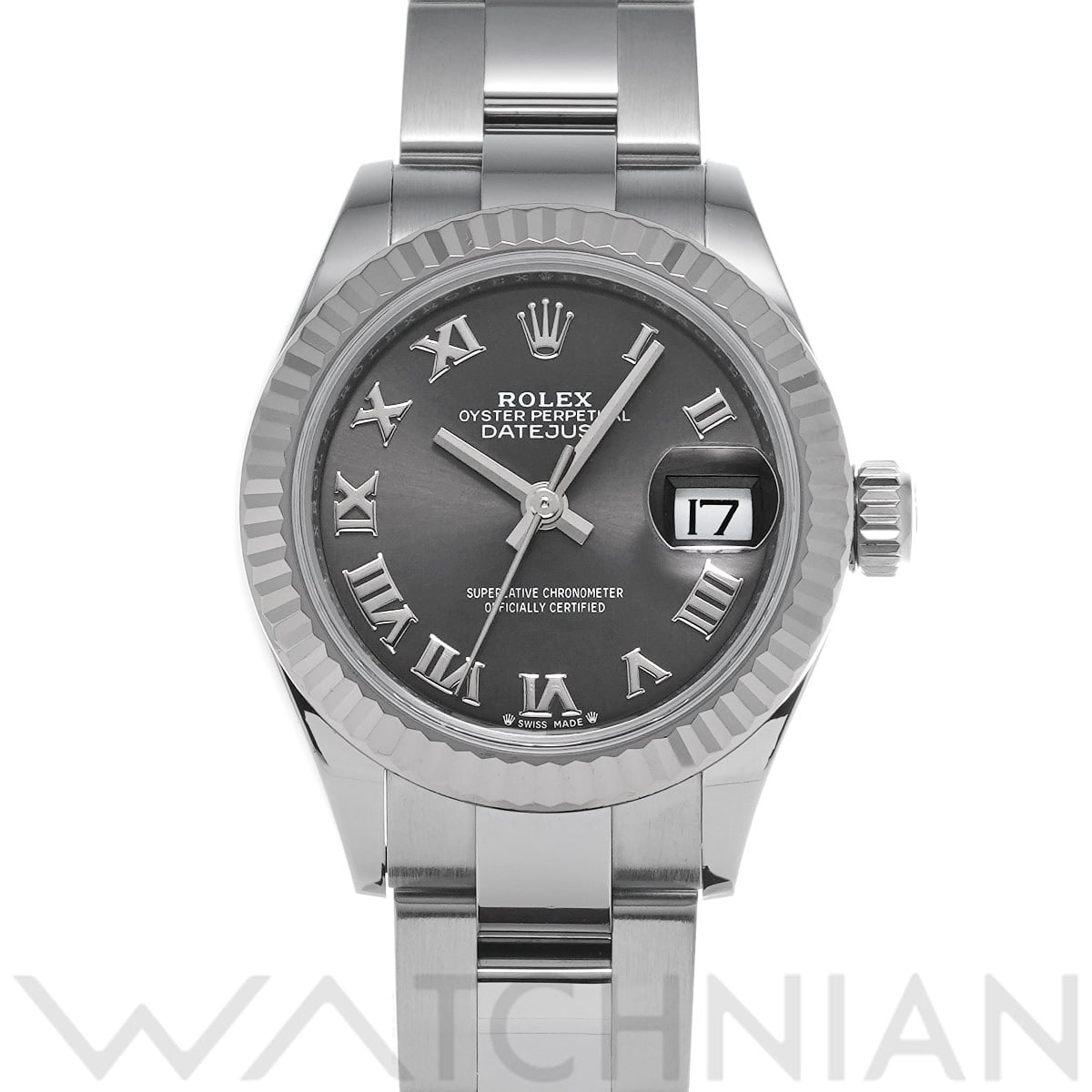 ロレックス レディ デイトジャスト 28 279174 ダークロジウム レディース 時計 【中古】【wristwatch】