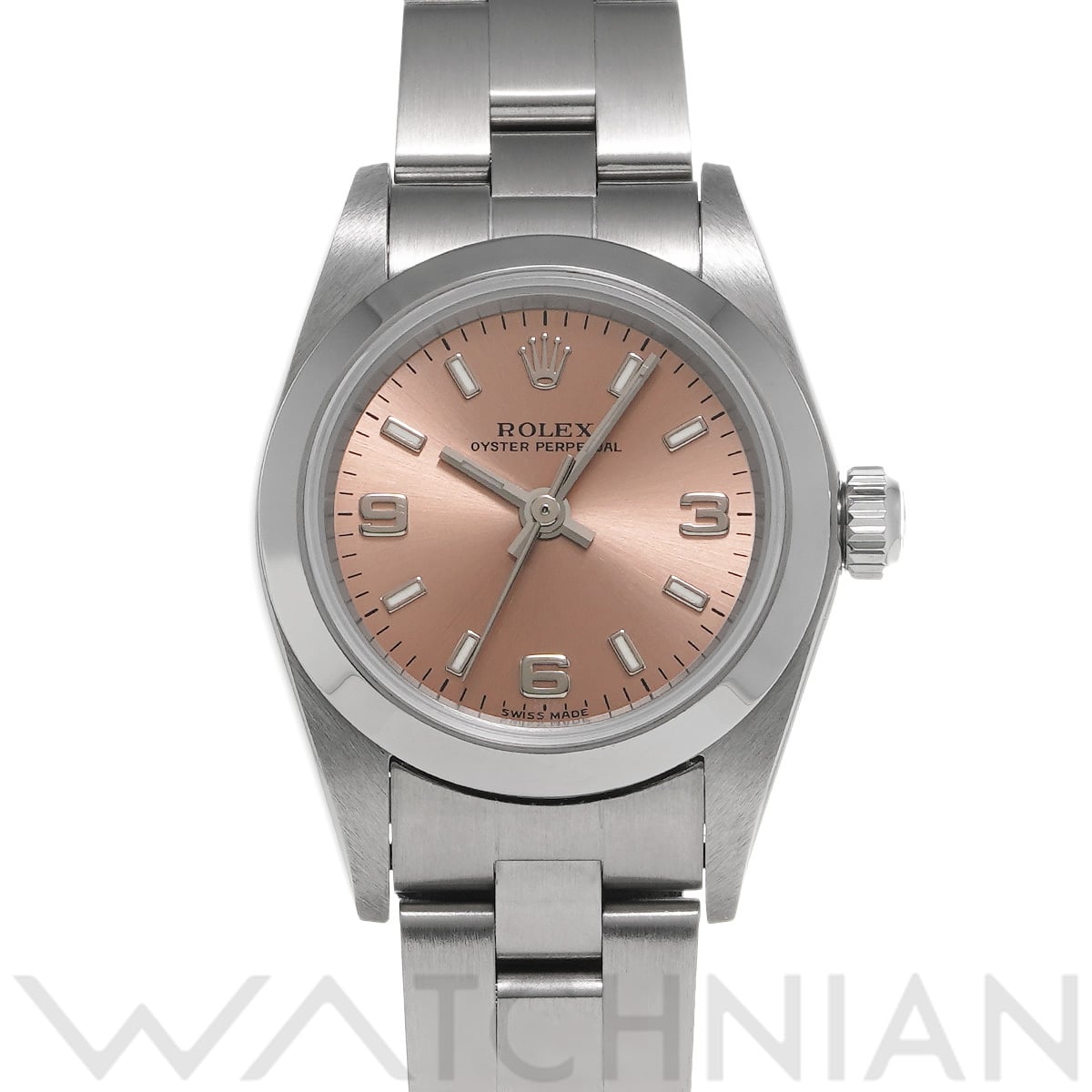 ロレックス オイスターパーペチュアル 76080 ピンク レディース 時計 【中古】【wristwatch】